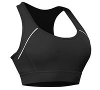 Soutien-gorge de sport pour femme - Mèche d'humidité - Sous-vêtements push-up - Dos nageur - Crop Top pour le fitness et la salle de sport - Soutien-gorge d'entraînement à haute intensité, Noir , L