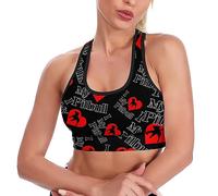 Soutien-Gorge de Sport pour Femme, Motif « J'adore Mon Pitbull », sans Armatures, Respirant, Dos Nageur, rembourré, idéal pour Le Yoga