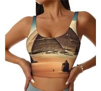 Soutien-Gorge de Sport pour Femme, Motif « Rêver des Pyramides de Khéops », à Couverture intégrale, imprimé, avec Bonnets Amovibles