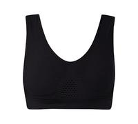 Soutien-gorge de sport pour femme - Soutien-gorge de sport rembourré sans armatures et respirant - Soutien-gorge de yoga confortable - Soutien-gorge de sommeil pour entraînement, course à pied, Noir ,