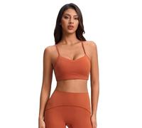 Soutien-Gorge de Sport pour Femmes, Bretelles en Croix, Haut Court sans Armature remontant pour Course, Yoga et Danse