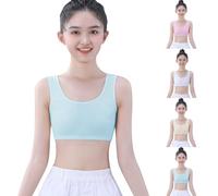 Soutien-gorge de sport pour filles, camisole de développement de la puberté, gilet anti-exposition avec coussinets amovibles, sous-vêtement confortable sans armatures avec bretelles antidérapantes