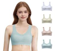 Soutien-gorge de sport pour filles, camisole de développement de la puberté, gilet anti-exposition avec coussinets amovibles, sous-vêtement confortable sans armatures avec bretelles antidérapantes