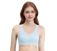 Soutien-gorge de sport pour filles, soutien-gorge d'entraînement pour filles puberté, camisole anti-exposition pour adolescentes, gilet sans couture sans armatures avec coussinets amovibles