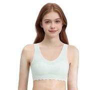 Soutien-gorge de sport pour filles, soutien-gorge d'entraînement pour filles puberté, camisole anti-exposition pour adolescentes, gilet sans couture sans armatures avec coussinets amovibles