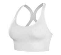Soutien-Gorge de Sport rembourré Amovible sans Coutures, Soutien-Gorge croisé dans Le Dos for Le Yoga et Le Fitness(White,S)