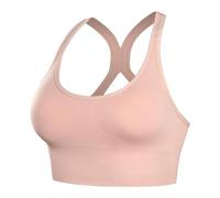Soutien-Gorge de Sport rembourré Amovible sans Coutures, Soutien-Gorge croisé dans Le Dos for Le Yoga et Le Fitness(Pink,S)