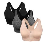 Soutien-Gorge de Sport sans Couture avec Fermeture éclair sur Le Devant pour Femme, pour Le Yoga et Post-Chirurgie, XX-Large