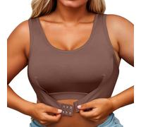 Soutien-Gorge de Sport sans Fil Confortable pour Un Usage Quotidien Nouvelle Taille Plus Fermeture Avant Support Dorsal réglable Conception sans Couture Parfait pour Toutes Les (Dark Purple- XXXL)