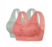 Soutien-gorge de sport tendance à fermeture avant pour femme - Soutien-gorge de maternité en coton 36DD sans armatures pour grandes poitrines - Haut impact - Sous-vêtements push-up sexy - Lingerie
