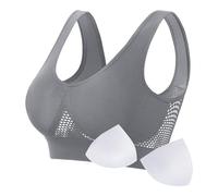 Soutien-gorge de sport tendance pour femme - Sous-vêtements respirants - Grande taille - Sans bords - Sans couture - Maille creuse - Soutien-gorge de yoga - Lot de soutiens-gorge de sport pour femme,