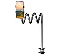 Soutien-gorge de téléphone à col d'oie, support flexible à bras long, pince support pour téléphone portable | Pour tablette, enregistrement, vidéo, filmer assis sur le bureau, mur, canapé, voiture