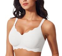 Soutien-gorge de yoga pour femme, design sans couture avec fermeture à trois crochets, sous-vêtement polyvalent pour toutes les saisons, tenue de fitness pour femme, Blanc., S