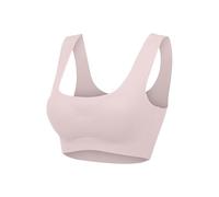 Soutien-gorge de yoga pour femme, soutien-gorge de course à pied, soutien-gorge de sport en soie glacée pour femme, gilet d'entraînement sans couture sans couture avec rembourrage respirant, rose