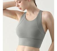 Soutien-Gorge De Yoga Pour Femmes,Fitness,Soutien-Gorge De Gymnastique À Fort Impact,Coussinet Push-Up,Gilet De Sport,Sous-Vêtements Respirants,Gilet De Course,Soutien-Gorge De Spo.Gray.L