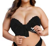 Soutien Gorge Decollete Plongeant Couleur Chair Invisible Adhesif avec Armature Transparent Bretelle Transparente Allaitement Bandeau Femme Outien-Gorge À Bande Push Up Grande Taille