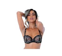 Soutien-Gorge Dentelle Florale Noir & Argent