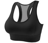 Soutien-gorge D'entraînement For Femme - Design Push-up Anti-affaissement, Couverture Complète Du Bonnet Avec Larges Bretelles, Dos À Crochets À 3 Rangées Pour(Black,L)