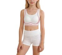 Soutien-Gorge d'entraînement pour Adolescentes sans Armatures et sans Coutures Extensible et Confortable pour Le Sport l'école et la Vie Quotidienne (Red-A, 17-18 Years)