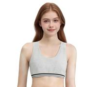 Soutien-gorge d'entraînement pour filles, soutien-gorge de sport, soutien-gorge sans fil, couverture mamelon, sous-vêtement de développement des filles, haut court doux et respirant confortable avec