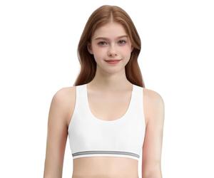 Soutien-gorge d'entraînement pour filles, soutien-gorge de sport, soutien-gorge sans fil, couverture mamelon, sous-vêtement de développement des filles, haut court doux et respirant confortable avec