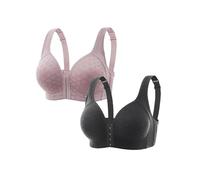 Soutien-Gorge Detox & Shape Power Lift, Soutien-Gorge de Levage ionique et de désintoxication lymphatique, Soutien-Gorge à Fermoir Avant (F-2PCS,42/95)