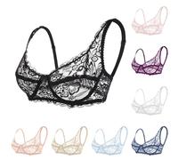 Soutien-gorge Dirndl pour femme, soutien-gorge sexy en dentelle transparente, soutien-gorge balconnet confortable, soutien-gorge classique à balconnets, bralette non rembourrée, sous-vêtement
