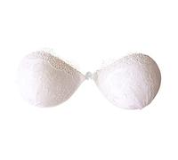 Soutien-gorge dos nu sans bretelles pour femme - Auto-adhésif réutilisable - Soutien-gorge push-up collant antidérapant et lingerie, Blanc., B