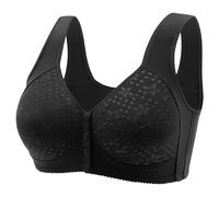 Soutien Gorge Dos-Nu Soutien-Gorge De Yoga Et De Nuit Grande Taille avec Boucle LatéRale Avant Bordure en Dentelle sans Armatures sans Coutures Ajustable Et à Fronces RéGlables