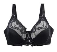 Soutien Gorge Emboitant Confort Grande Taille, Soutien Gorge Forte Poitrine Dentelle, Brassiere Assembler Soutiens-Gorge Push Up Soutiens-Gorge Brodé Floral Brassière Anti Bourrelet Brassiere