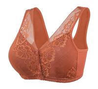 Soutien-Gorge en Coton pour Femmes âgées, Confort Quotidien, Quatre Boutons-Pression, Fermeture Avant, sans Fil, Bonnet Fin, sous-vêtements Bralette