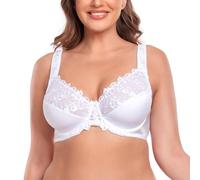 Soutien-gorge en dentelle grande taille for femmes, grande tasse, minimiseur, Non rembourré, à armatures, Lingerie, sous-vêtements, haut, bonnet BCDEFGH, nouvelle collection 2024(50,WHITE_D)