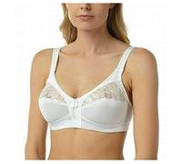 Soutien-gorge en dentelle souple sans armatures pour femme - Couverture complète - Sans mousse - Anti-taches, blanc, 100D