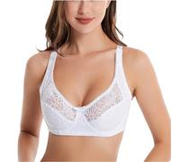 Soutien-Gorge en Dentelle Transparente pour Femmes Non doublé 3/4 Tasse Voir à Travers Les Soutiens-Gorge Soutien-Gorge Sexy à Couverture complète Couverture complète Plus la Taille Dentelle Bralette