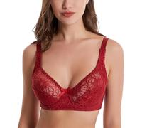 Soutien-Gorge en Dentelle Transparente pour Femmes Non doublé 3/4 Tasse Voir à Travers Les Soutiens-Gorge Soutien-Gorge Sexy à Couverture complète Couverture complète Plus la Taille Dentelle Bralette