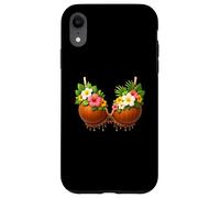 Soutien-gorge en noix de coco pour Halloween, costume de bricolage amusant d'été hawaïen Coque pour iPhone XR