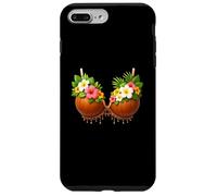 Soutien-gorge en noix de coco pour Halloween, costume de bricolage amusant d'été hawaïen Coque pour iPhone 7 Plus/8 Plus
