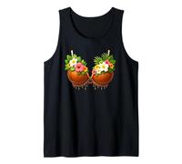 Soutien-gorge en noix de coco pour Halloween, costume de bricolage amusant d'été hawaïen Débardeur