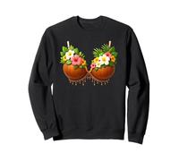 Soutien-gorge en noix de coco pour Halloween, costume de bricolage amusant d'été hawaïen Sweatshirt