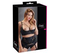 Cottelli Plus Size - soutien-gorge à bretelles et anneau (noir)