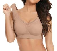 Soutien Gorge Femme Bonnet Complet Fermeture Devant Sport Maintien Extreme sans Armature Classique Sexy Brassiere Entrainement Physique Yoga Fitness Quotidien Confort