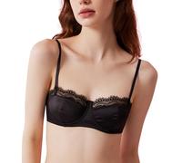 Soutien-Gorge Femme Bra, Sexy Col en V Brassiere avec Coussinets Bralette sans Coutures Classiques Brassière Maintien Convient Uniquement aux Petits Seins