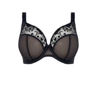 Elomi Women’s Charley Floral Embroidery, Low Plunge, DD+ Bras Soutien-Gorge Plongeant, Transparent, Noir Jet, 38E Femme