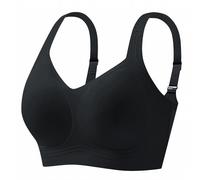 Soutien-Gorge Femme Grande Taille sans Armatures, sans Couture, Couverture intégrale, Maintien adapté, Bralette Confortable pour Sommeil et journée(Black, XXXXL)