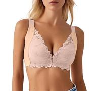 Soutien Gorge Fermeture Devant Femme Push Up, Lingerie Sexy Femme Anti-Affaissement Doux Armature Couleur Unie Chic Et Élégants Brassière Confortable Coupe Ajustée Charme Respirante Bra