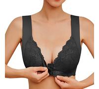 Soutien Gorge Fermeture Devant Femme sans Armature- Brassière Grande Taille Lingerie Dentelle Sexy Bretelles Larges Bralette Confortable Et Chic sous-Vêtements Respirant Fin Bra