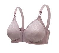 Soutien-gorge fin à l'avant pour femme - Sans bordure - Sous-vêtements de sport pour femme - Une épaule, violet, D