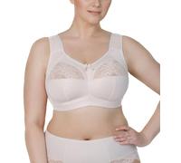 Soutien-gorge Full Cup, Soft Minimizer, sans armatures, avec pointes, grandes tailles, bretelles larges, coton laminé, doux, soutien stable, gros seins, confortable pour tous les jours, crème, 85C