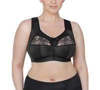 Soutien-gorge Full Cup, Soft Minimizer, sans armatures, avec pointes, grandes tailles, bretelles larges, coton laminé, doux, soutien stable, gros seins, confortable pour tous les jours, Noir , 115C
