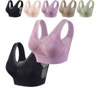 Soutien-gorge gainant en coton sans boutons pour femme - Sans armatures - Pour le yoga